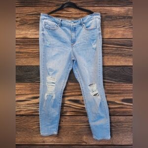 Sofia by Sofia Vergara Sky Blue Ripped Boyfriend Jeans